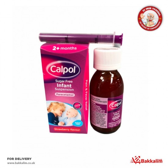 Calpol  100 Ml Paracetamol Strawberry Flavour - 5010123722708 - BAKKALIM UK