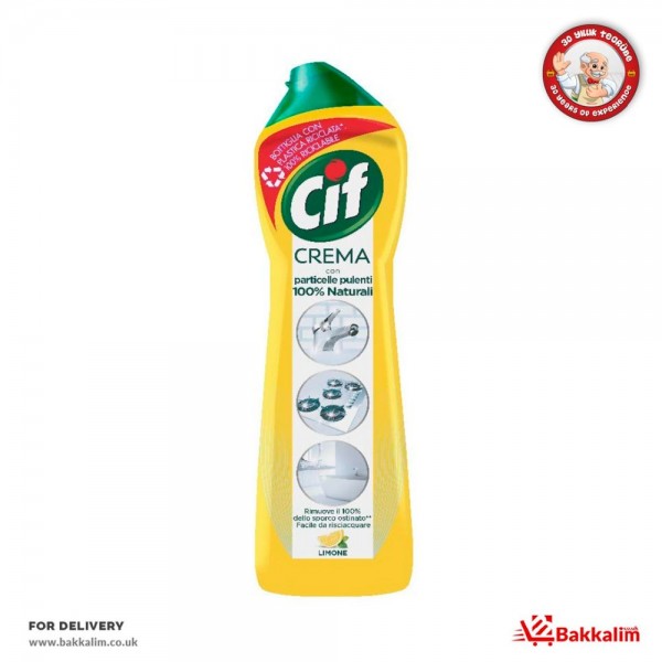 Cif 500 Ml Cream With Natural Cleaning Particles LEMON 