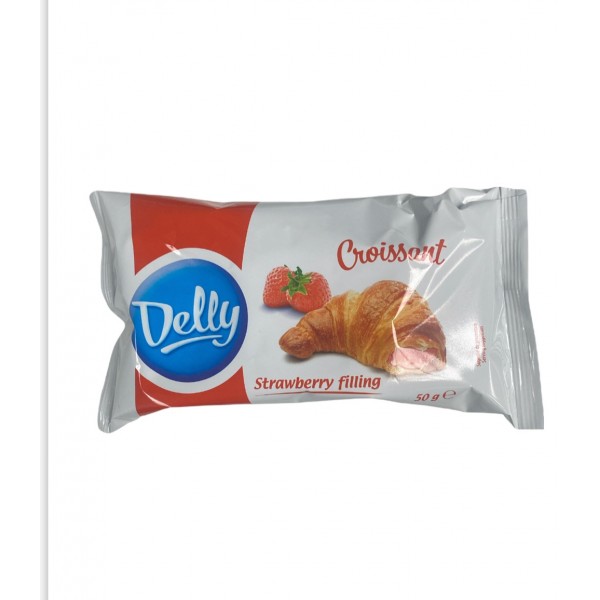 Delly Croissant Strawberry Filling 50g