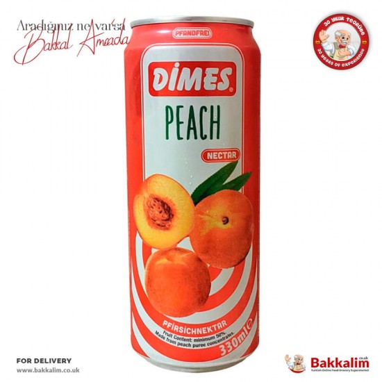 Dimes Peach Fruit Juice 330 Ml - 8690558020326 - BAKKALIM UK