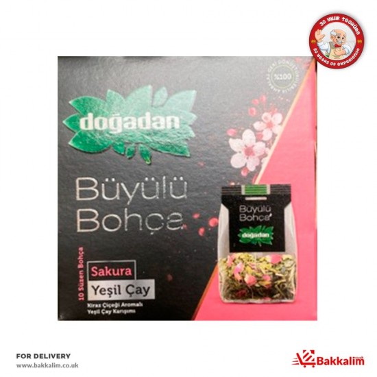 Dogadan 10 Bags Sakura Green Tea - 8699432214066 - BAKKALIM UK