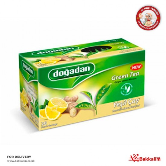 Dogadan 20 Bags  Green Tea With Lemon And Ginger - 8699432209055 - BAKKALIM UK
