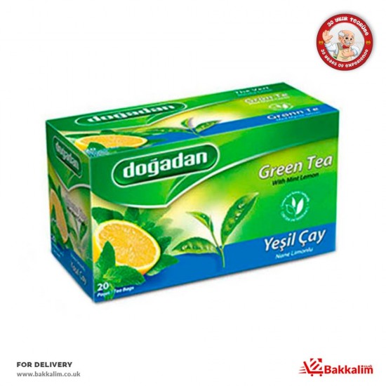 Dogadan 20 Bags Green Tea With Mint Lemon - 8699580001310 - BAKKALIM UK
