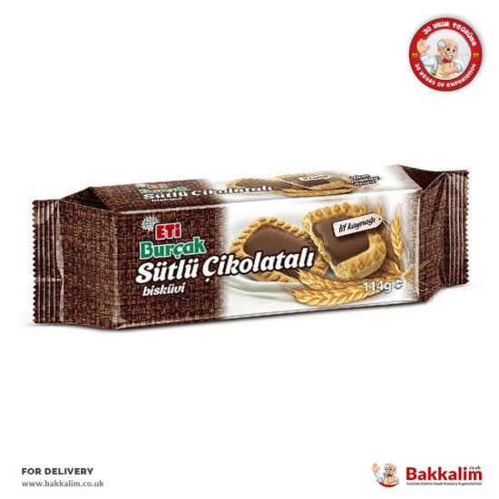 Eti Burcak 114 G Milky Chocolate Biscuit - 8690526063508 - BAKKALIM UK