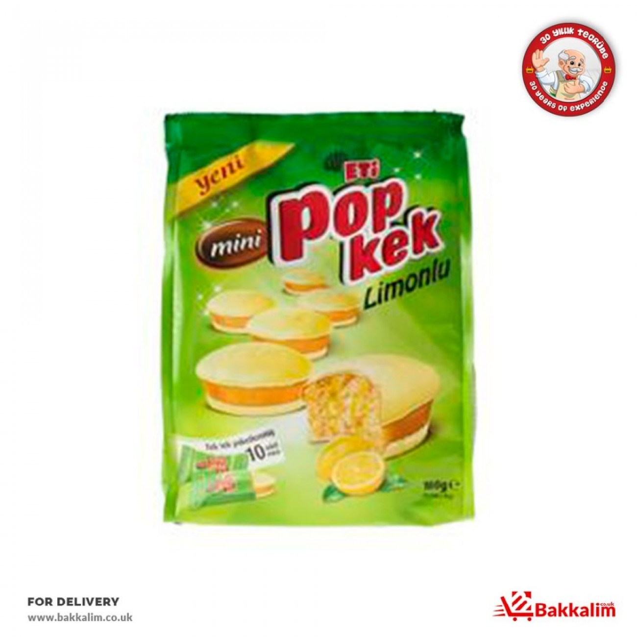 Eti Pop Kek 8 Mini Pcs With Lemon Individual ETİ