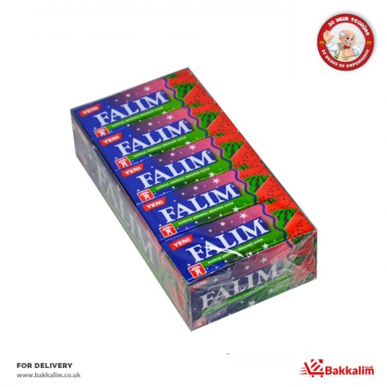Falim 5 Pcs 20 Pack Chewing Gum Watermelon Flavoured - 7622210393098 - BAKKALIM UK