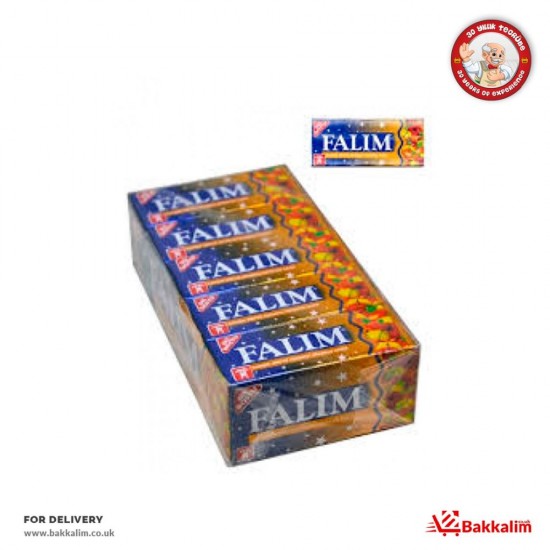 Falim 5 Pcs 20 Pack Mixed Fruit Aromated Sugar Free Chewing Gum - 8690524055628 - BAKKALIM UK
