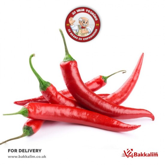Fresh 500 Gr Red Hot Pepper - BKL-MYV-SBZ-KR - BAKKALIM UK