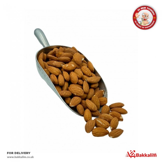 Fresh 500 Gr Roasted Unsalted Almond, BAKKALIM UK Fresh 500 Gr Roasted Unsalted Almond