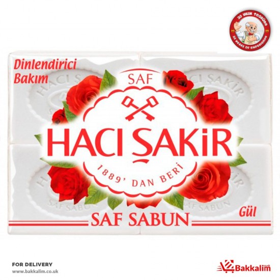 Haci Sakir 175 Gr 4 Pcs Pure Rose Soap - 8693495054508 - BAKKALIM UK