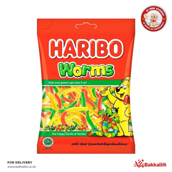 Haribo 80Gr Worms Fruit Mix Helal - 8691216020689 - BAKKALIM UK