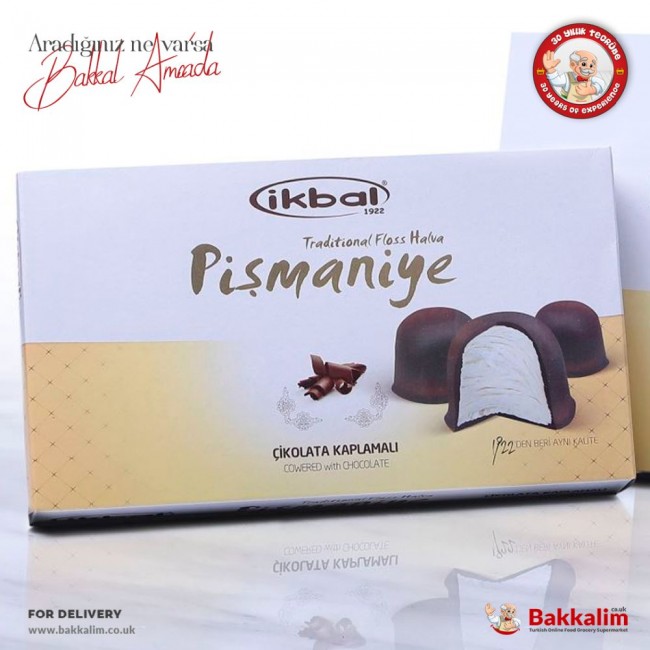 Ikbal 200 GrTraditional Floss Halva Covered With Chocolate
