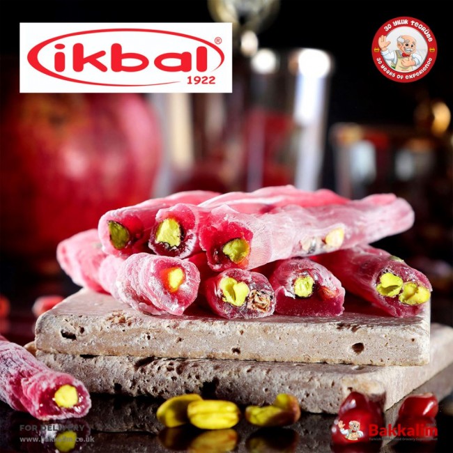 Ikbal 300 Gr Pomegranate Flavoured Finger Turkish Delight With Pistachio Ikbal 300 Gr Pomegranate Flavoured Finger Turkish Delight With Pistachio