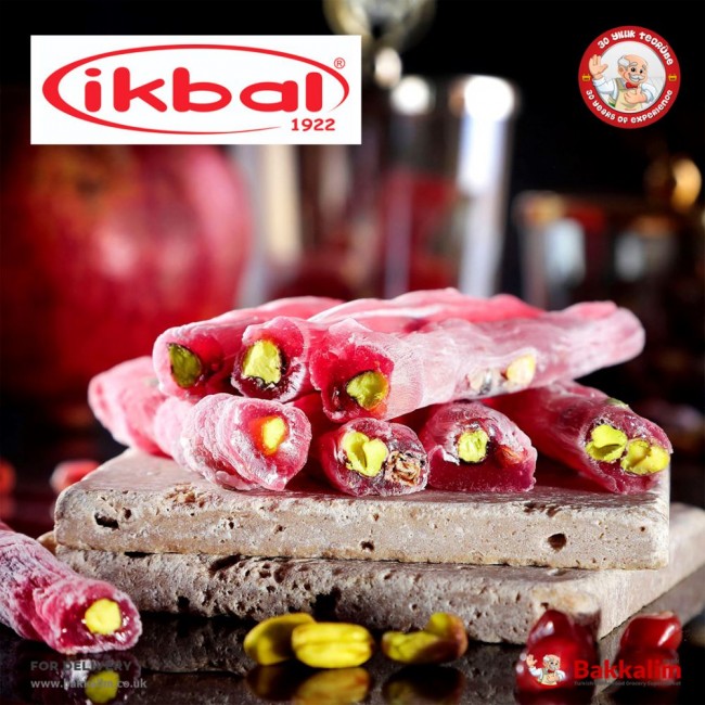 Ikbal 300 Gr Pomegranate Flavoured Finger Turkish Delight With Pistachio