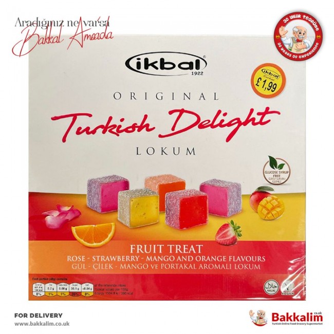 Ikbal 350 Gr Rose Strawberry Mango And Orange Flavours Turkish Delight Ikbal 350 Gr Rose Strawberry Mango And Orange Flavours Turkish Delight