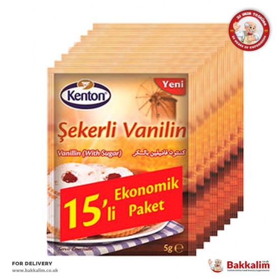 Kenton 15 Pcs Vanillin With Sugar 75 Gr - 8690547019959 - BAKKALIM UK