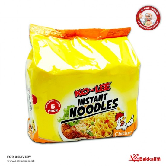 KoLee 350 Gr 5 Pack Instant  Noodles Chicken Flavour - 5023751000919 - BAKKALIM UK