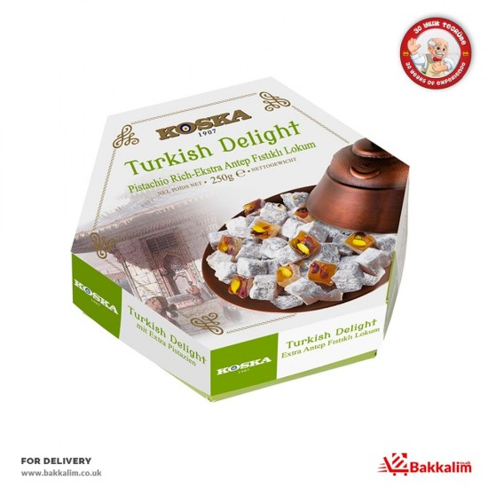 Koska 250 Gr Turkish Delight Extra Pistachio - 8690710008131 - BAKKALIM UK