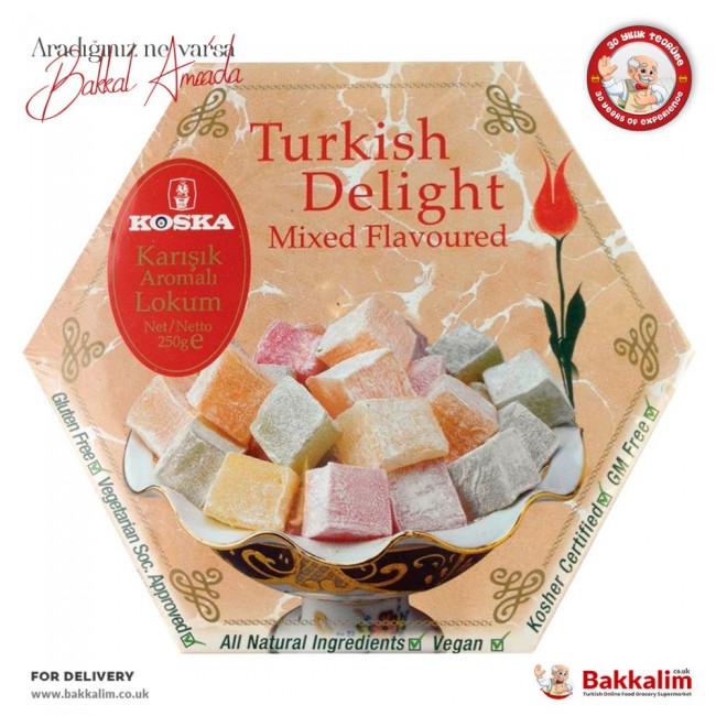 Koska 250 Gr Turkish Delight With Mixed Flavoured Koska 250 Gr Turkish Delight With Mixed Flavoured