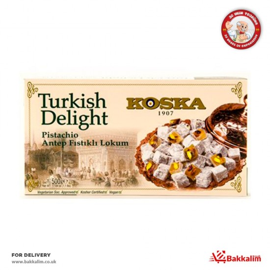 Koska 500 Gr Turkish Delight With Pistachio - 8690710009077 - BAKKALIM UK