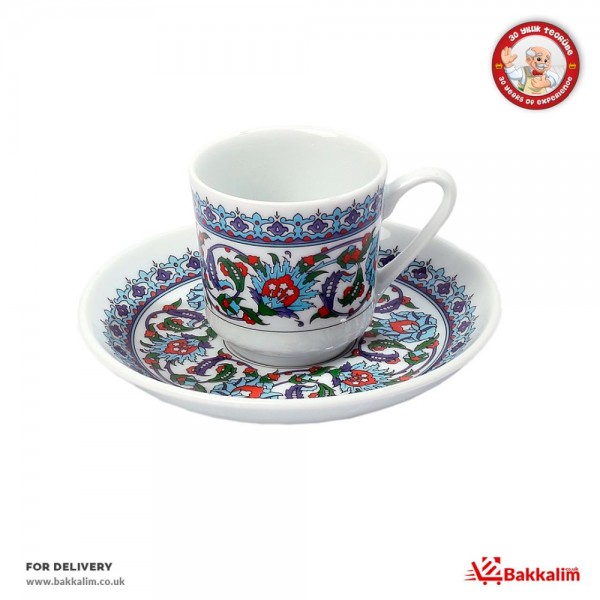 Kutahya Porselen 6 Bags Turkish Coffee Cup Set 