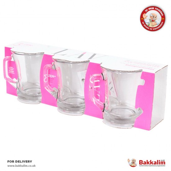 Lav Zen 3lü Set 3ZPL404 Kulplu Çay Bardağı 225 Cc - 8692952027949 - BAKKALIM UK