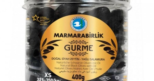 Marmarabirlik 400 Gr XS Gourmet Black Olives With Oil - MARMARABİRLİK
