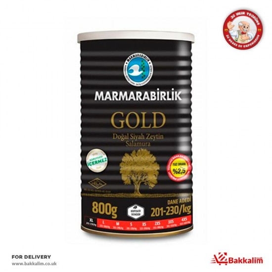 Marmarabirlik 800 Gr Gold XL Naturel Black Olives - 8690103279810 - BAKKALIM UK