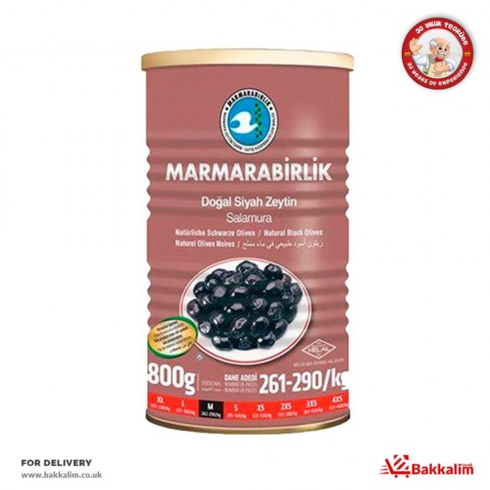 Marmarabirlik 800 Gr M Gemlik Super Doğal Siyah Zeytin  