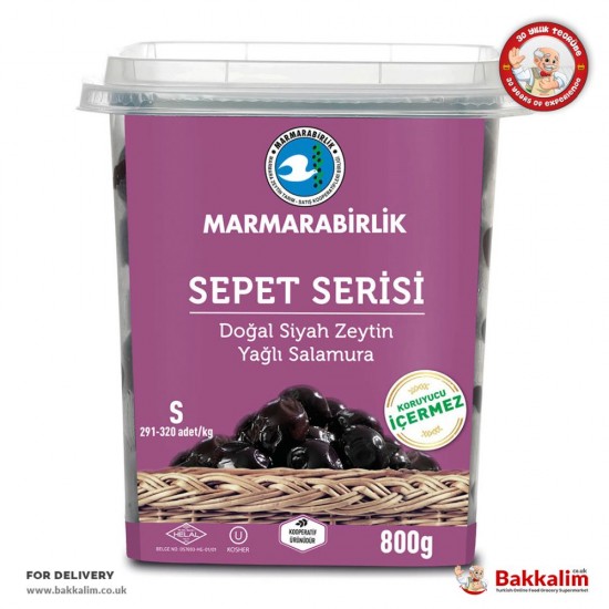 Marmarabirlik 800 Gr S Cart Series Black Olives With Oil - 8690103292574 - BAKKALIM UK