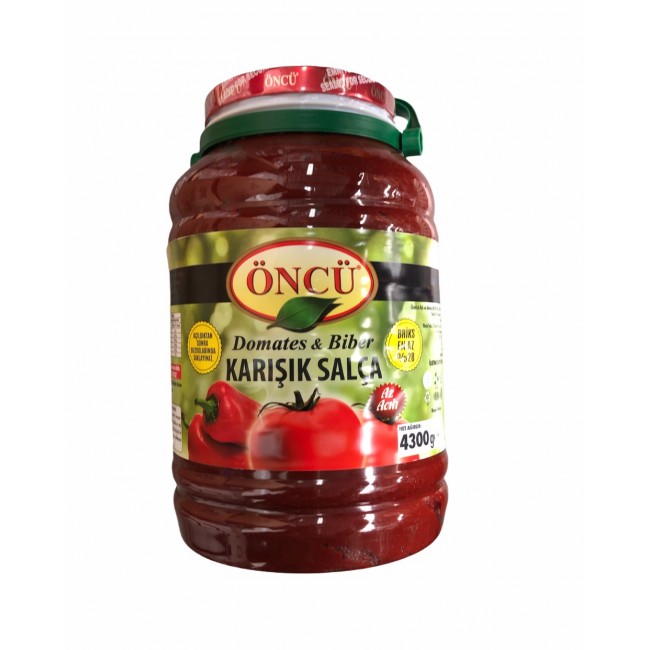 Oncu Tomatoes And Pepper Mix Paste Mild Spice 4300g