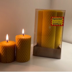 Organic Honey Candle 15cm X 3