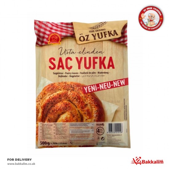 Oz Yufka 500 Gr 4 Pcs  Flat Type Fillo Pastry - 8693730010108 - BAKKALIM UK