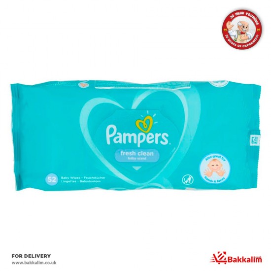 Pampers 52 Pcs Fresh Clean Baby Scent -  - BAKKALIM UK