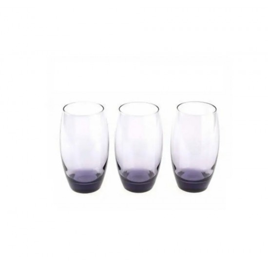 Pasabahce Barrel 3 Pieces Glasses Lila Colour - 8693357364646 - BAKKALIM UK