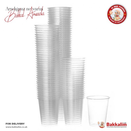Plastic Cup 80 Pieces Premium - 4006133300310 - BAKKALIM UK