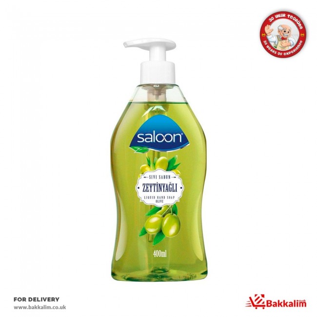 Saloon 400 Ml Olive Liquid Hand Soap, BAKKALIM UK Saloon 400 Ml Olive Liquid Hand Soap
