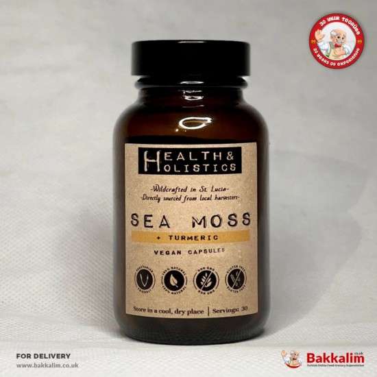 Sea Moss 60 Pcs Turmeric Capsules - SMC60-T-SL - BAKKALIM UK
