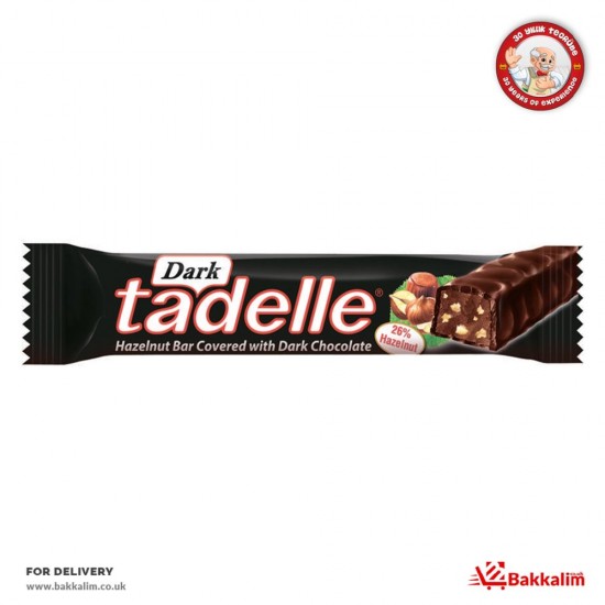 Tadelle 30 Gr Hazelnut Bar Covered With Dark Chocolate - 8690550913534 - BAKKALIM UK