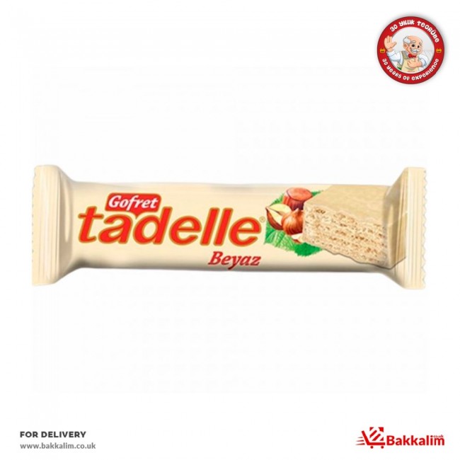 Tadelle 30 Gr Hazelnut Cream Wafer Covered With White Chocolate