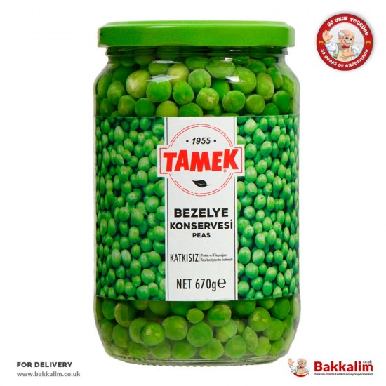 Tamek Net 670 Gr Pure Can Of Green Peas - 8690575061913 - BAKKALIM UK