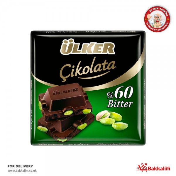 Ulker 65 Gr  60 Bitter Dark Chocolate With Pistachio