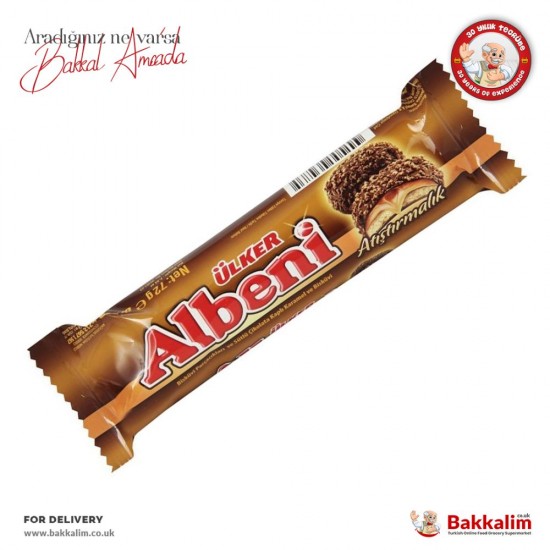 Ulker Albeni Biscuits With Caramel  Covered In Milk Chocolate And Biscuit Pieces 72 G - 8690504034735 - BAKKALIM UK