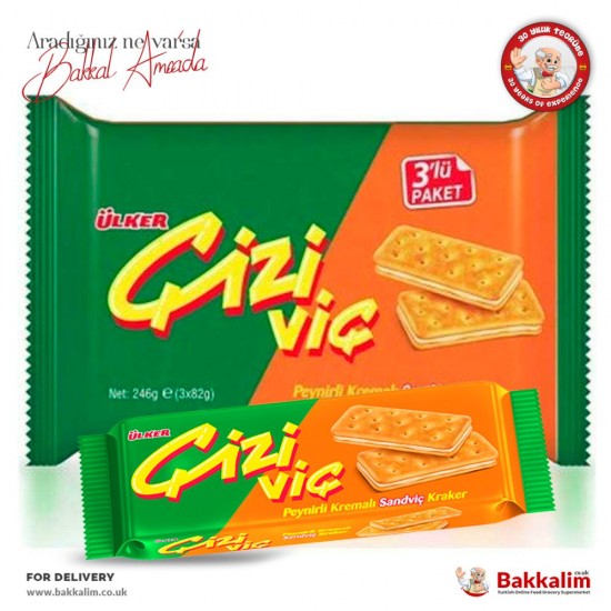 Ulker Cizi Vic 270 Gr Cheese Cream With Sandwich Cracker Multipack