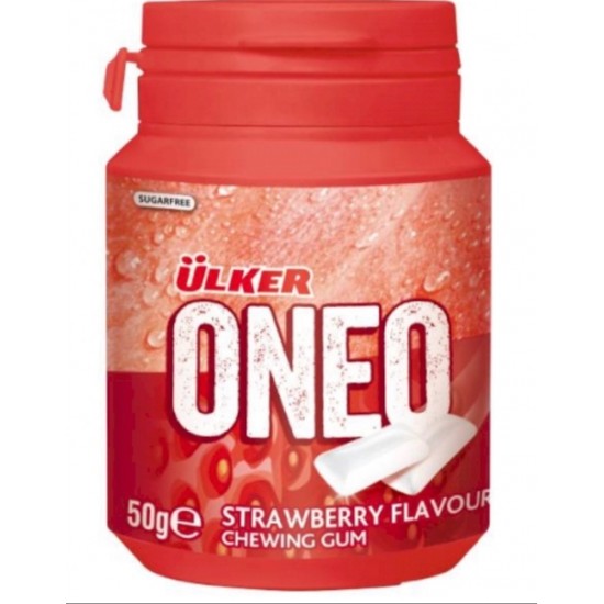 Ulker Oneo Strawberry Chewing Gum Sugar Free 50g