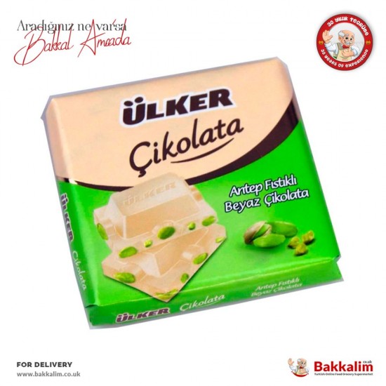 Ulker White Chocolate With Pistachio 65 G - 8690504142713 - BAKKALIM UK