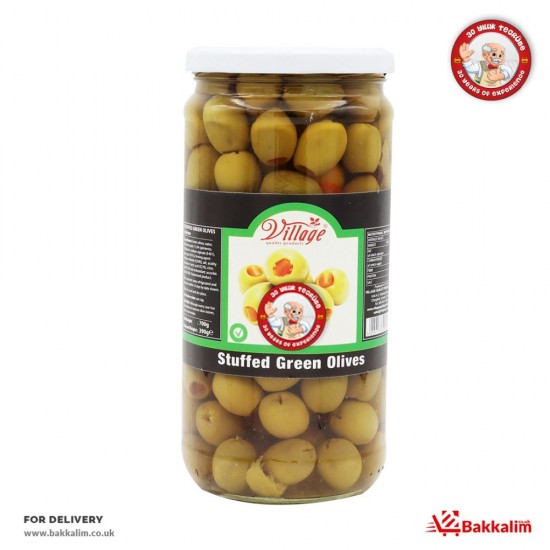 Village 700 Gr Stuffed Green Olives - 5055713300577 - BAKKALIM UK