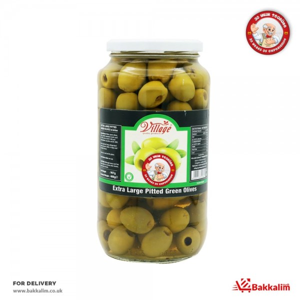Village 907 Gr Extra Large Pitted Green Olives 