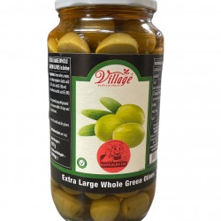 Village Extra Large Whole Green Olives 907g
