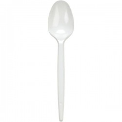 White Plastic Spoon 100pcs